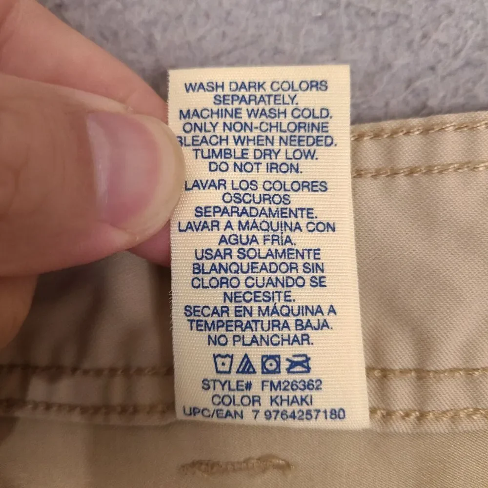 Faded Glory Shorts Mens 37 Khaki Brown Cargo Zip Outdoor Hiking‎ Fishing FM26362